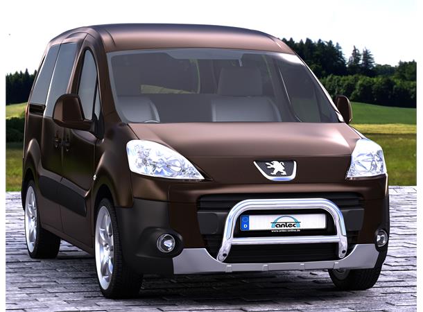 Frontbøyle-Kufanger 60/42mm m/tverrør Blank. Citroen Berlingo 2012-2018