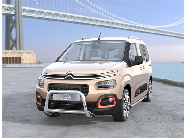 Frontbøyle 60/42mm m/tverrør Blank.  Peugeot Partner 2019+