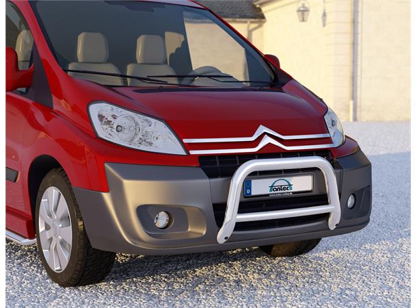Frontbøyle-Kufanger 60/42mm m/tverrør Blank. Citroen Jumpy 2008-2015