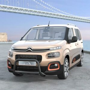 Frontbøyle 60/42mm m/tverrør Sort.  Peugeot Partner 2019+
