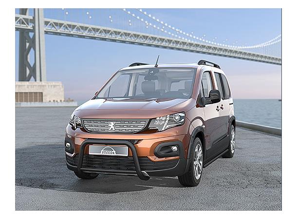 Frontbøyle 60/42mm m/tverrør Sort. Opel Combo L1 og L2 2019+ - Bilde 2