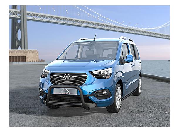 Frontbøyle 60/42mm m/tverrør Sort. Opel Combo L1 og L2 2019+ - Bilde 3