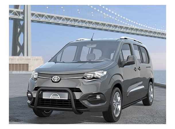 Frontbøyle 60/42mm m/tverrør Sort. Opel Combo L1 og L2 2019+ - Bilde 4