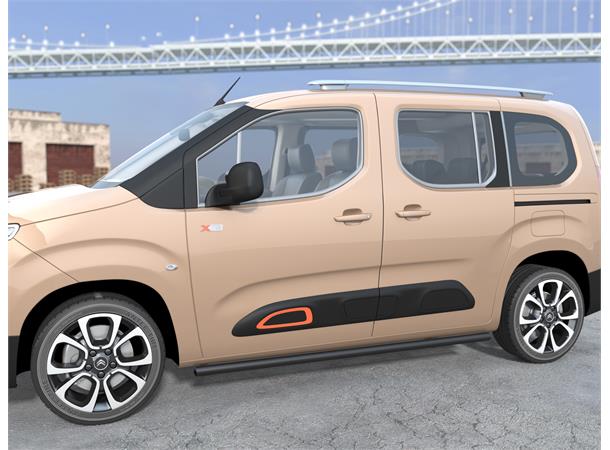 Kanalrør 51mm Sort. Toyota Proace City L1 2020+