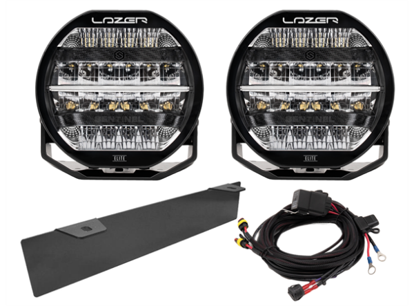 Lyspakke Lazer Sentinel Black 9" Elite og skiltbrakett med senterfester.  Universal