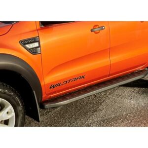 Kanalrør - Stigtrinn Flate Sort.  Ford Ranger Dobb Cab 2016+
