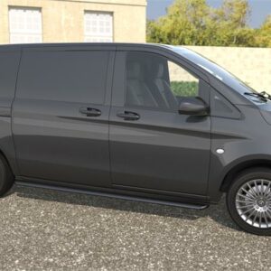 Kanalrør 90x45mm Ovalt Sort.  Mercedes Vito / V-klasse W447 A1 og A2 2015+ 2022+