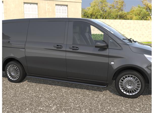 Kanalrør 90x45mm Ovalt Sort.  Mercedes Vito / V-klasse W447 A1 og A2 2015+ 2022+