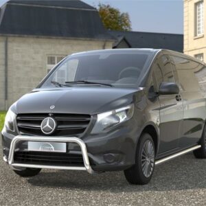 Frontbøyle 60mm m/tverrør 42mm Blank Bred utgave.  Mercedes Vito / V-klasse W447 2015+ 2022+