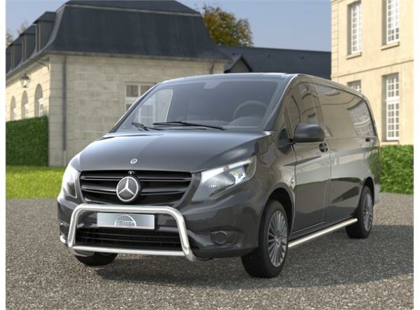 Frontbøyle 60mm m/tverrør 42mm Blank Bred utgave.  Mercedes Vito / V-klasse W447 2015+ 2022+