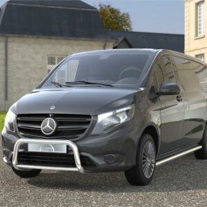 Frontbøyle 60mm m/tverrør 42mm Blank Smal utgave.  Mercedes Vito / V-klasse W447 2015+ 2022+