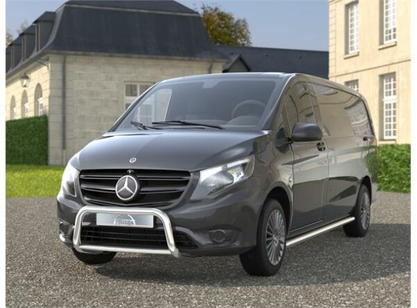 Frontbøyle 60mm m/tverrør 42mm Blank Smal utgave.  Mercedes Vito / V-klasse W447 2015+ 2022+