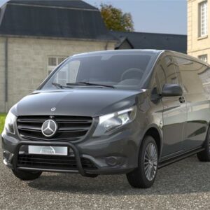 Frontbøyle 60mm m/tverrør 42mm Sort Smal utgave.  Mercedes Vito / V-klasse W447 2015+ 2022+