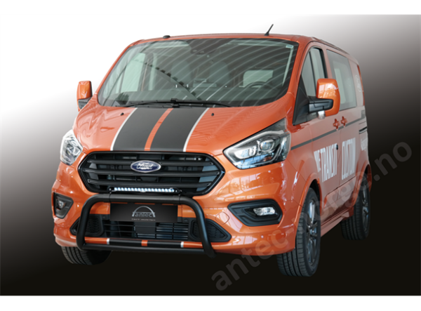 Lyspakke Lazer Linear 18 Elite på frontbøyle.  Ford Transit Custom 2018+