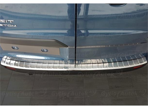 Bakfangerbeskytter i stålgrå børstet stål. Ford Transit Custom 2014+ 2019+