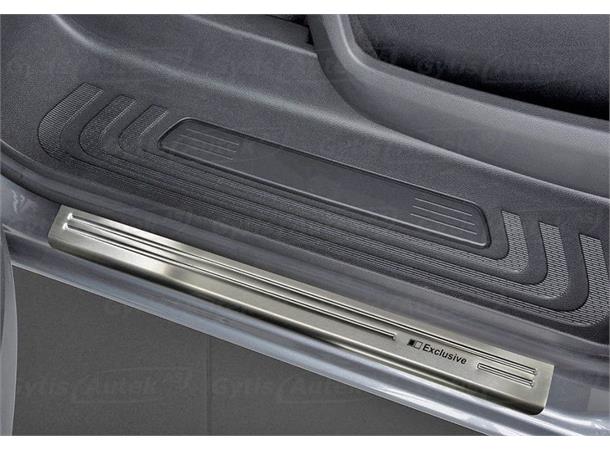 Dørterskelbeskytter i stålgrå børstet stål. Mercedes Vito W447 2015+
