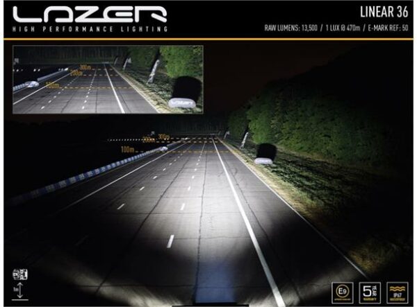 Lyspakke Lazer Linear 36 takmontert.  Mercedes X-klasse 2018+  med takrails - Bilde 3