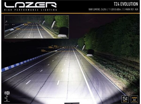 Lyspakke Lazer T24 Evolution takmontert.  Mercedes X-klasse 2018+ m/takrails - Bilde 3