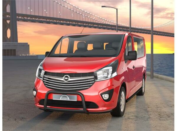Frontbøyle 60/42mm m/tverrør Sort.  Opel Vivaro 2015-2019