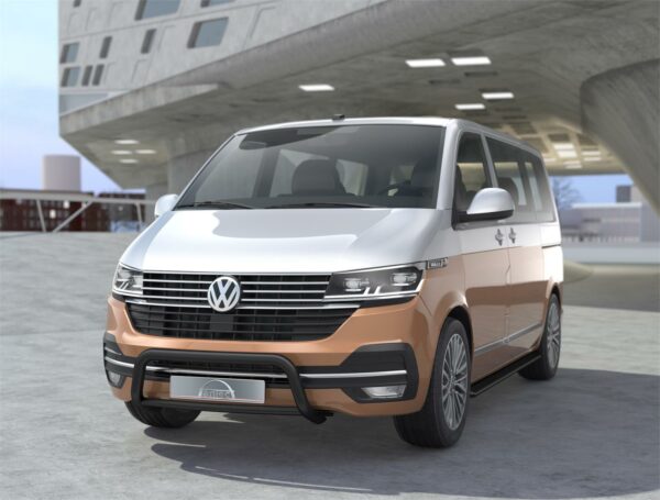 Frontbøyle 60/42mm m/tverrør Sort.  VW T6.1 2020+