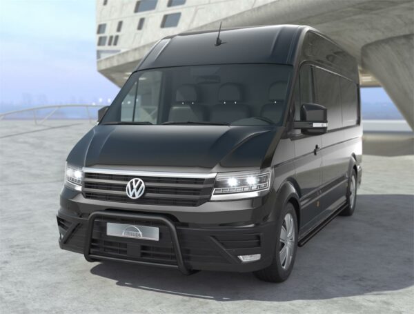 Frontbøyle 60/42mm m/tverrør Sort.  VW Crafter 2017+