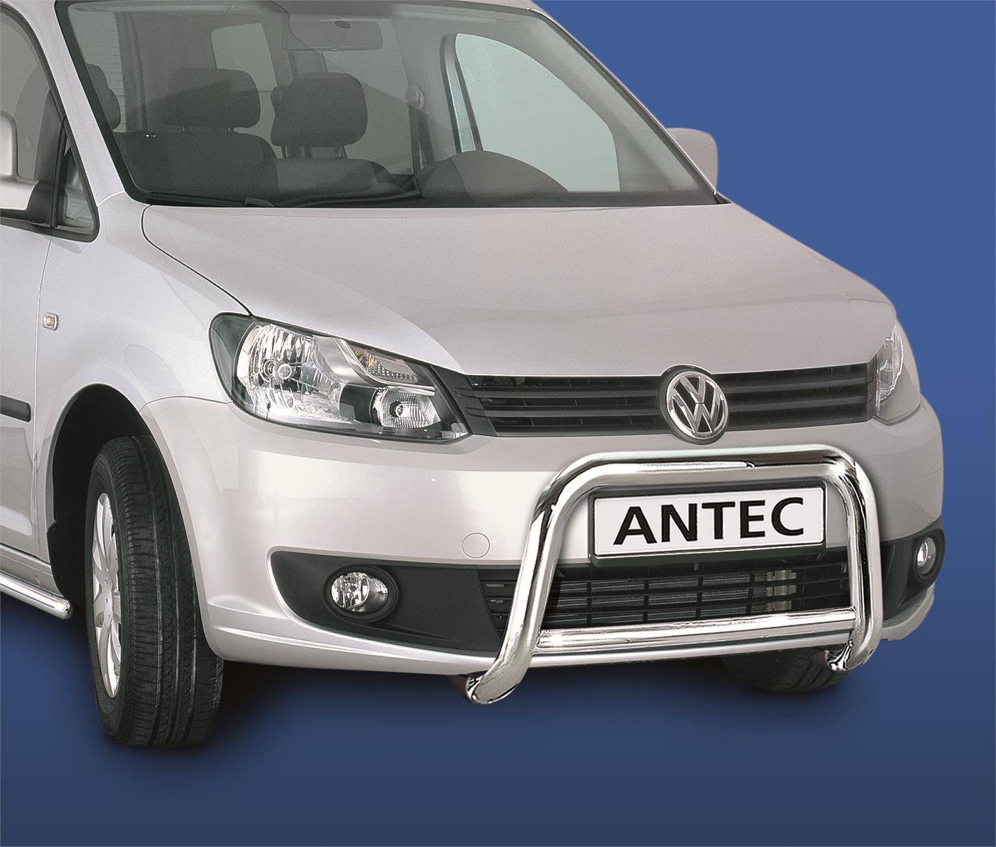 Frontbøyle 60/42mm m/tverrør Sort. VW Caddy 2016+