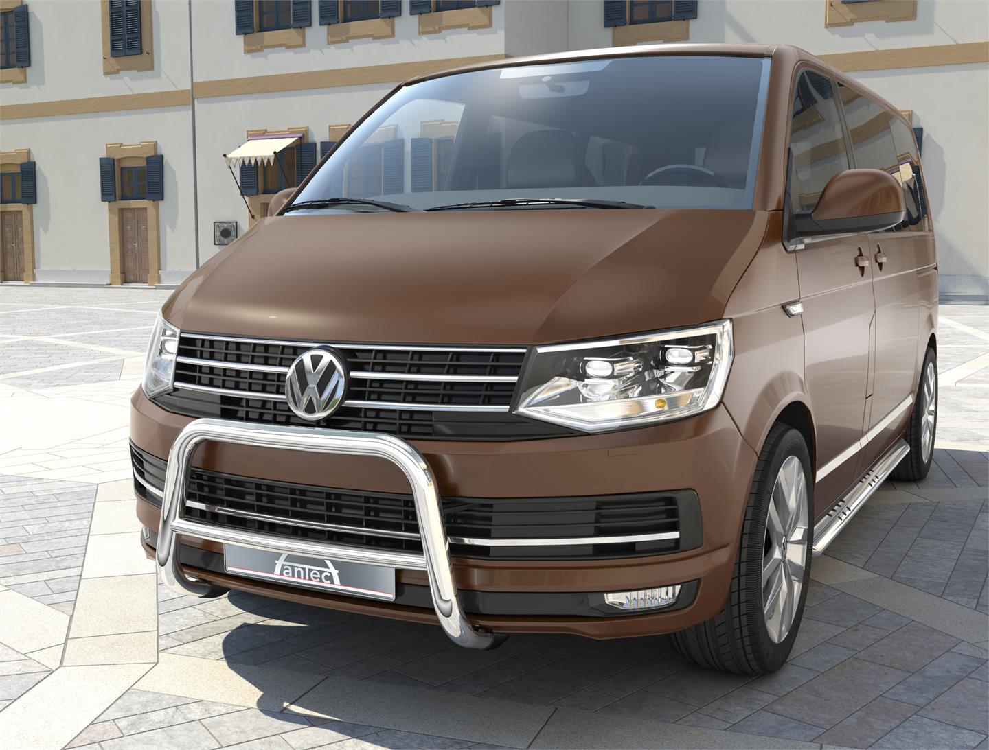 Frontbøyle 60/42mm m/tverrør Blank.  VW Transporter T6 2016-2019