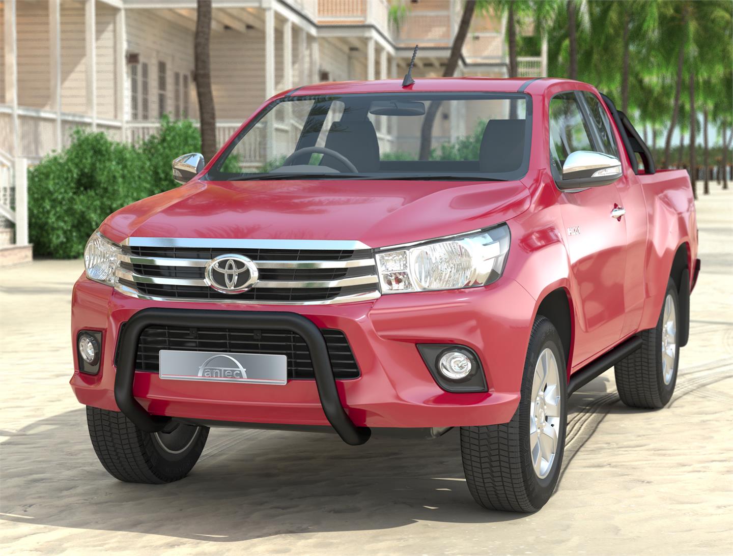 Frontbøyle 70mm Sort.  Toyota Hilux 2016-2020