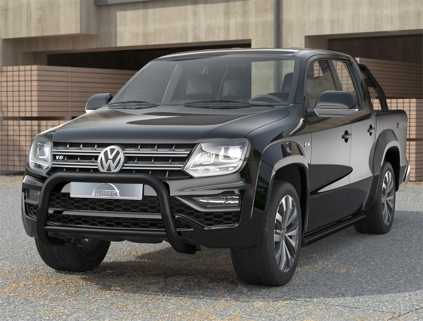 Frontbøyle 70/42mm m/tverrør Sort. VW Amarok 2010-2021