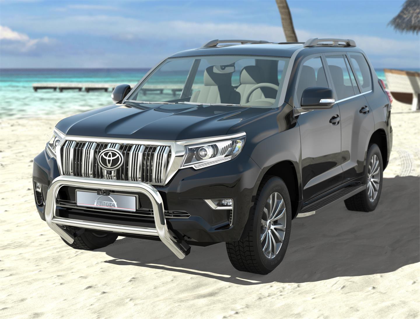 Frontbøyle 76/51mm m/tverrør  Blank.  Toyota Land Cruiser 150 2018+