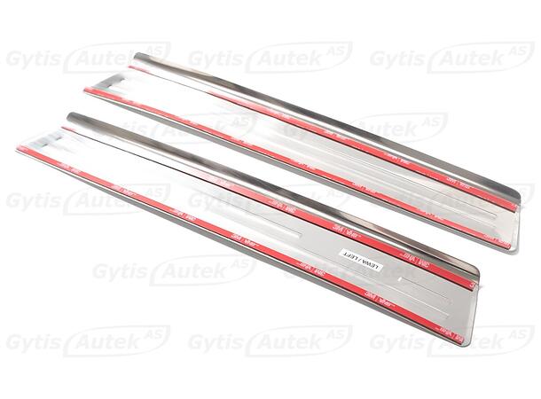 Dørterskelbeskytter i stålgrå børstet stål. Peugeot Partner 2019+ - Bilde 3