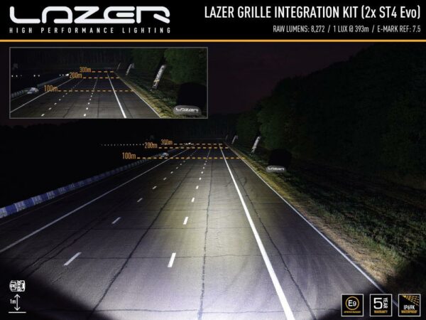 Lyspakke Lazer ST4 Evolution Grillkit.  VW Transporter T6.1 2021+ - Bilde 4
