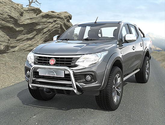 Frontbøyle 60mm m/42mm tverrør Blank.  Fiat Fullback 2016+