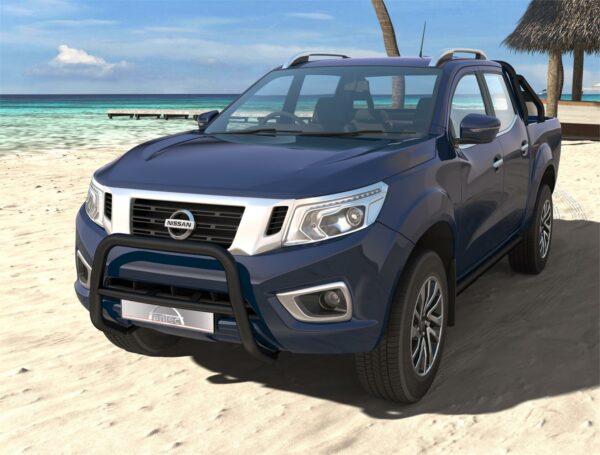 Frontbøyle 60mm m/42mm tverrør Sort.  Nissan Navara D23 2016+ 2019+