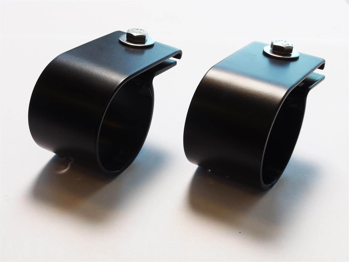 Lyktefester 42mm Sort -til frontbøyle. Syrefast stål.