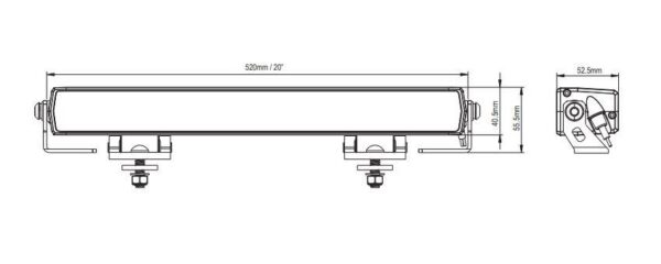 Ledbar BRT Slimline Pro20.  Lengde 520mm - 8100Lm - Bilde 7