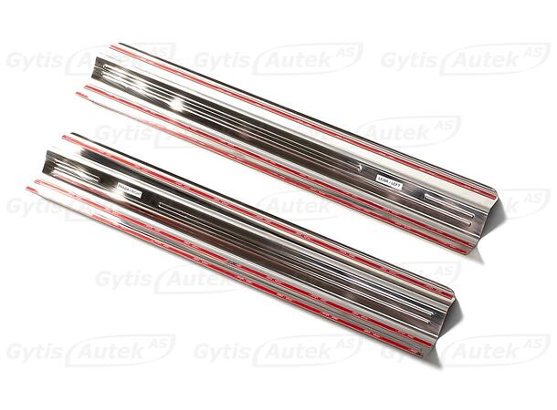 Dørterskelbeskytter i stålgrå børstet stål. VW Caddy 2004-2015 - Bilde 3