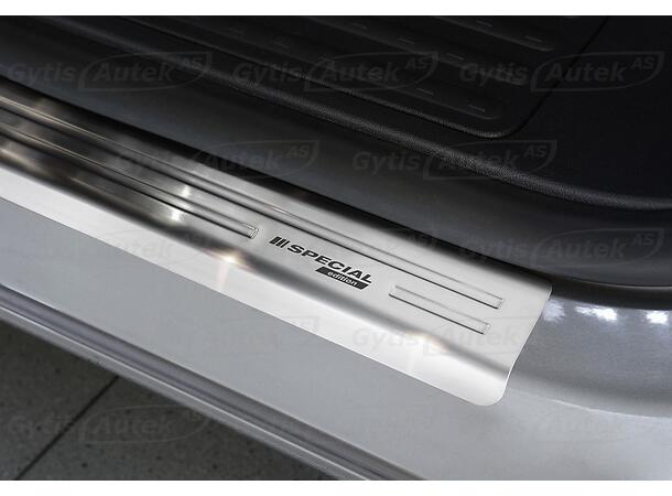 Dørterskelbeskytter i stålgrå børstet stål.  VW T6 2016+ - Bilde 7