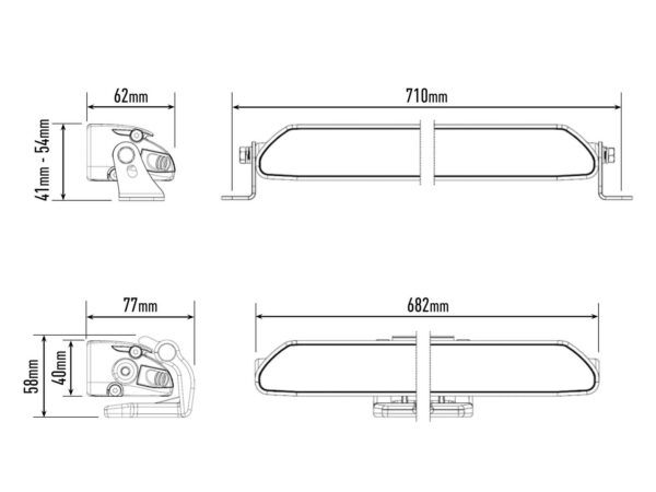 Lazer Linear 24 Elite LED.  Lengde 682mm -18000 Lumen 10-32V - Bilde 5