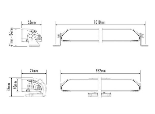 Lyspakke Lazer Linear 36 takmontert.  Isuzu D-Max 2012+ 2021+  Med takrails - Bilde 6