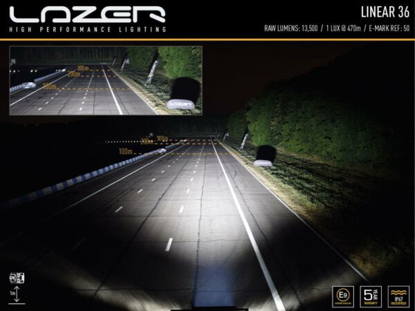 Lyspakke Lazer Linear 36 takmontert.  Isuzu D-Max 2012+ 2021+  Med takrails - Bilde 3