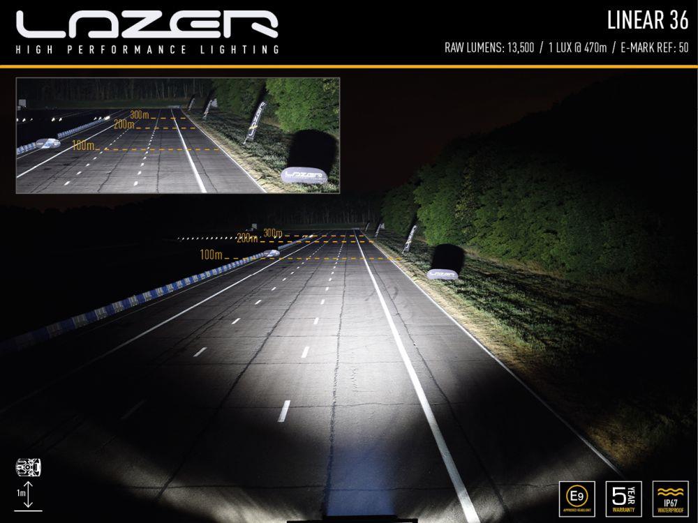 Lyspakke Lazer Linear 36 takmontert. Isuzu D-Max 2012+ 2021+ Med takrails - Bilde 3