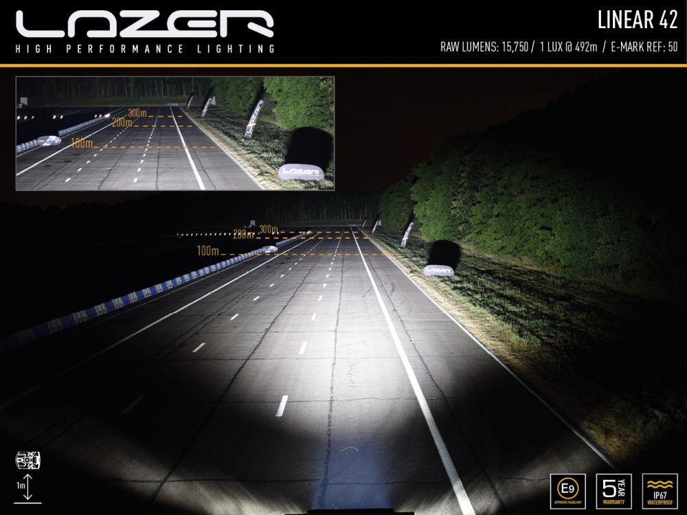 Lyspakke Lazer Linear 42 takmontert. Isuzu D-Max 2012+ 2021+ Uten takrails - Bilde 3