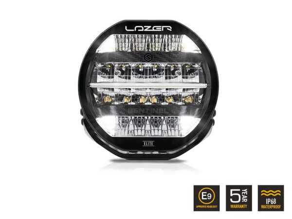 Lazer 9" Sentinel Elite Black med parklys.  Universal