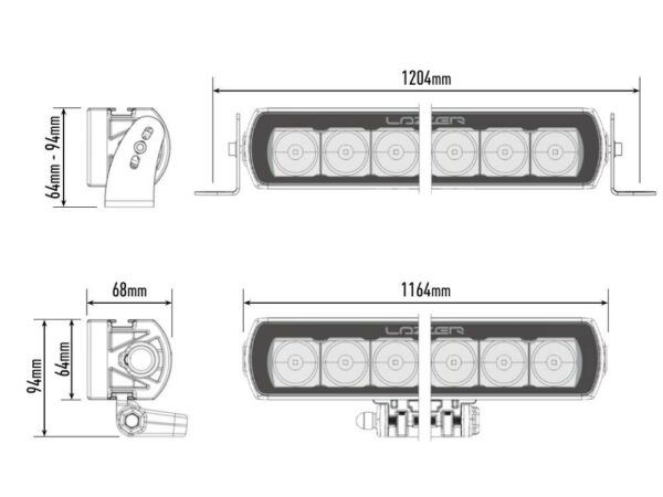 Lazer ST28 Evolution LED Spotlight.   Lengde 2264mm  10-32V - Bilde 5