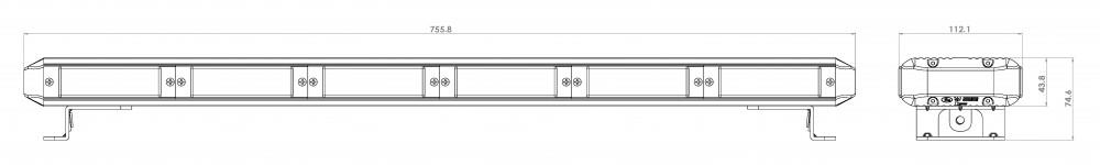 Nano 76 LED Varselysbjelke. Med nattsenk og bryterpanel. - Bilde 4