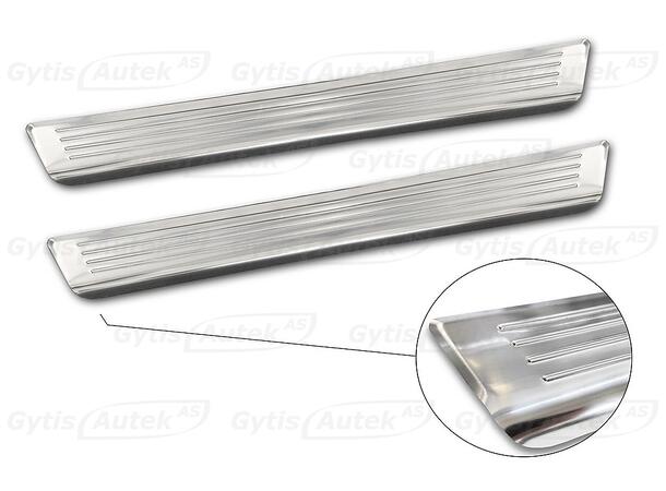 Dørterskelbeskytter i stålgrå børstet stål.  VW Caddy Cargo 2021+ - Bilde 4