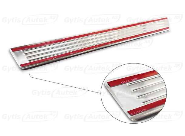 Dørterskelbeskytter i stålgrå børstet stål.  VW Caddy Cargo 2021+ - Bilde 3