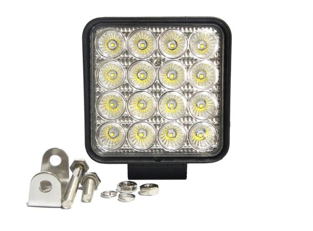 XLED 48 CREE Arbeidslys. 110x110mm 4000 Lumen