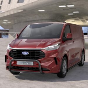 Frontbøyle Wide 60/42mm m/tverrør Sort. Ford Transit Custom 2024+